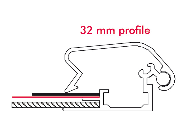32 mm spring for Alu Snap profile